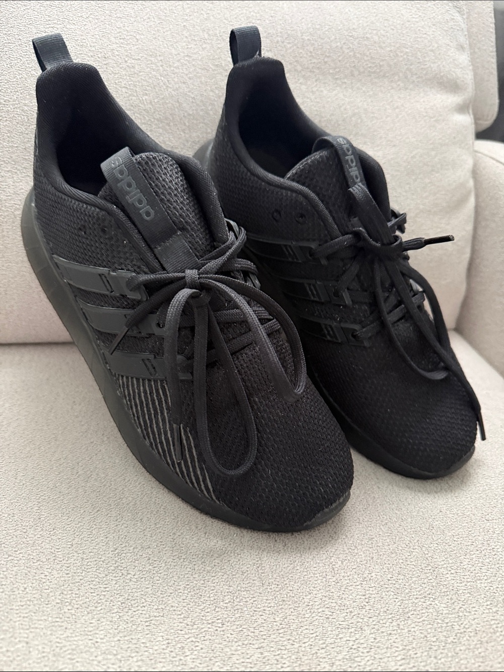 adidas Men’s Black Knit Athletic Sneakers